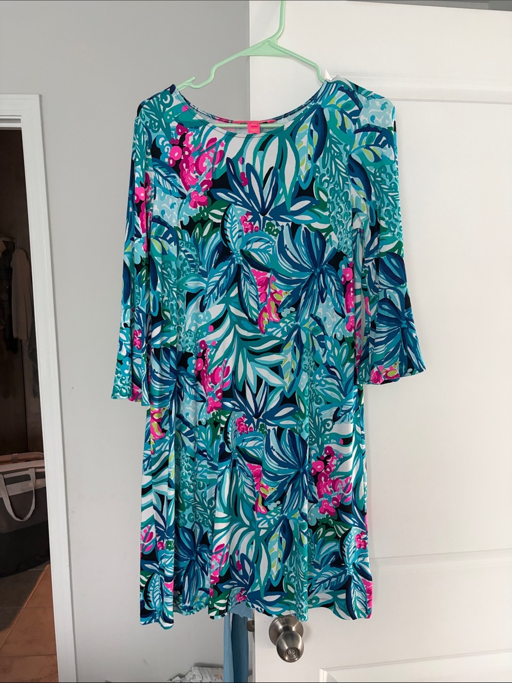 Lilly Pulitzer Teal, Turquoise & Pink Floral Swim Cover-Up